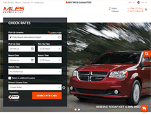 Tablet Screenshot of milescarrentalpalmbeach.com